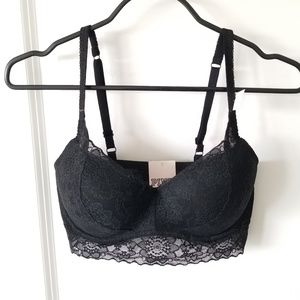 Pink Victoria's Secret lace push up bralette